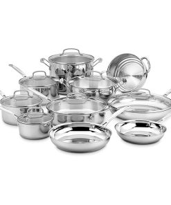 Cuisinart 17 Piece Cookware Set Chef Classic Steel Collection 77-17N
