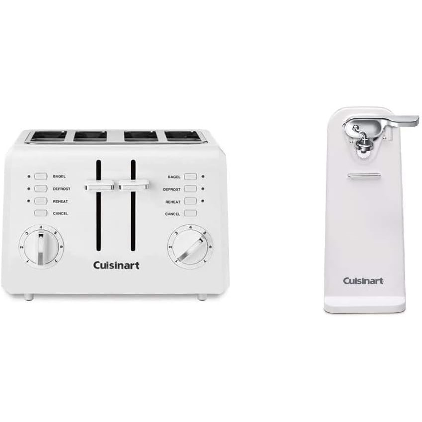 Cuisinart 4-Slice Toaster and Electric Can Opener Bundle White