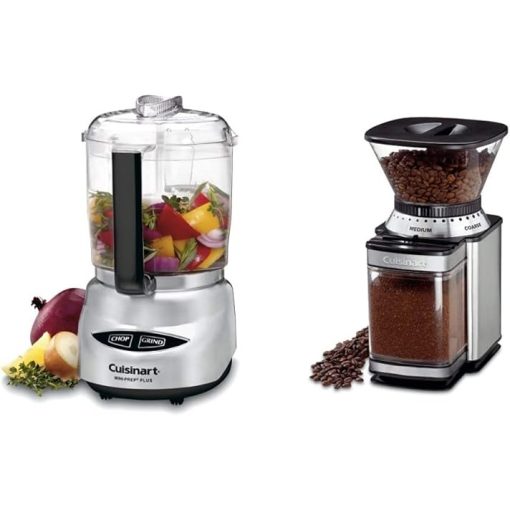 Cuisinart Mini Prep Plus Food Processor 4 Cup Brushed Stainless Steel  
Cuisinart Electric Burr Coffee Grinder One-Touch Automatic Model