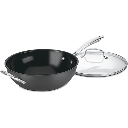 Cuisinart 12-Inch Hard-Anodized Nonstick Stir-Fry Wok with Cover