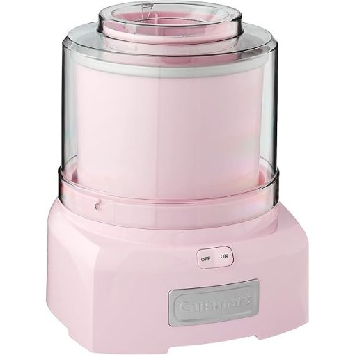 Cuisinart Ice Cream Maker 1.5 Quart Pink for Frozen Yogurt and Sorbet