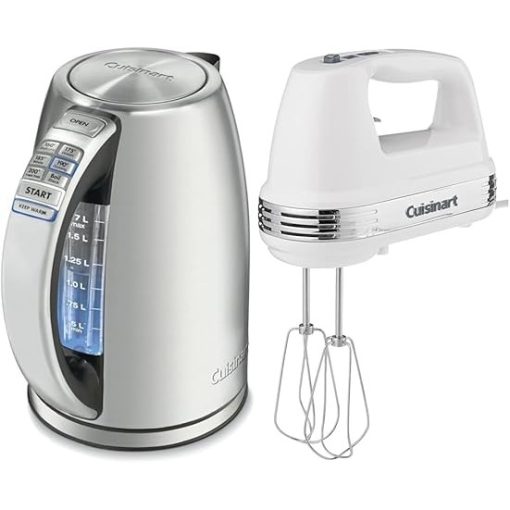 Cuisinart 1.7L Stainless Steel Electric Kettle and 7-Speed Hand Mixer