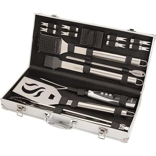 Cuisinart 20-Piece BBQ Tool Set with Case and Digital Temperature Fork