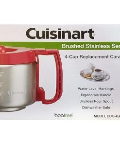 Cuisinart DCC-450RRCF 4-Cup Red Replacement Carafe for Coffee Makers
