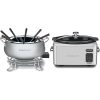 Cuisinart 3 Quart Fondue Pot for Chocolate Cheese Broth Oil Stainless Steel  
Mini Belgian Waffle Maker Round Silver Waffle Iron WAF-200P1 4