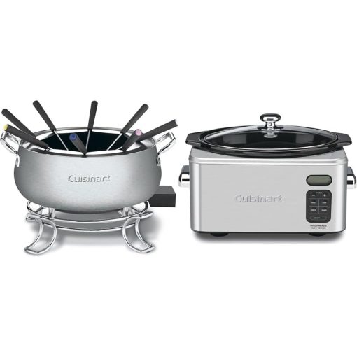Cuisinart 3 Quart Fondue Pot for Chocolate Cheese and Oil Cooking