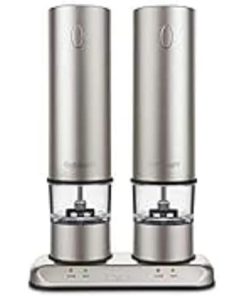 Cuisinart Rechargeable Electric Salt and Pepper Mill Set in Steel