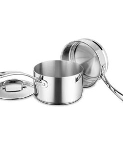 Cuisinart Classic Tri-Ply Stainless 3-Piece Saucepan and Boiler Set