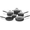 Cuisinart 11-Piece Nonstick Cookware Set with Easy Grip Handles