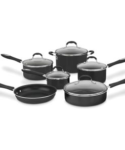 Cuisinart 11-Piece Nonstick Cookware Set with Easy Grip Handles