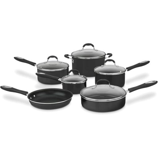 Cuisinart 11-Piece Nonstick Cookware Set with Easy Grip Handles