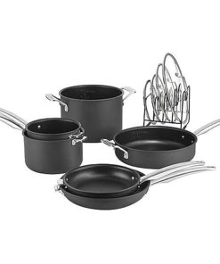 Cuisinart N61-11 Nonstick Hard Anodized 11 Piece Cookware Set Black