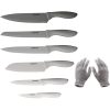 Cuisinart 12-Piece Gray Knife Set with Blade Guards and Gloves Bundle