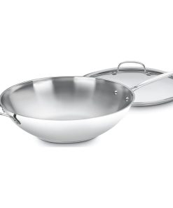 Cuisinart 14-Inch Stir-Fry Pan with Helper Handle and Glass Cover