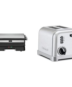 Cuisinart GR-11 Griddler 3 in 1 Grill and Panini Press Silver  
Cuisinart CPT-160 Metal Classic 2 Slice Toaster Brushed Stainless
