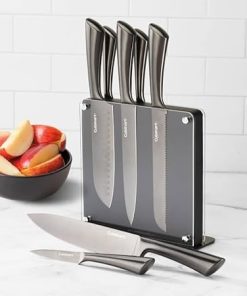 Cuisinart 8pc Colored Stainless Steel Cutlery Set with Block Black