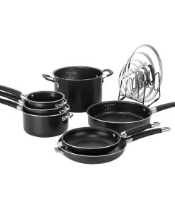 Cuisinart Nonstick Aluminum Nesting Cookware Set 12 Piece Black