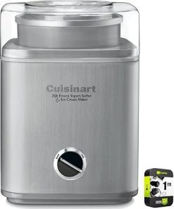 Cuisinart ICE-30BCP1 2 Quart Frozen Yogurt and Ice Cream Maker Bundle
