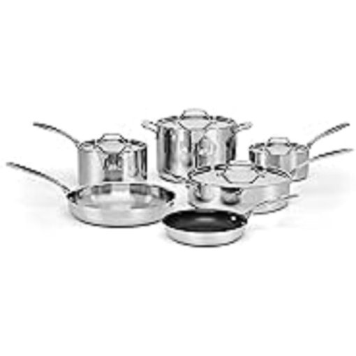 Cuisinart Custom-Clad 5-Ply Stainless Steel Cookware Set 10 Piece - Image 2