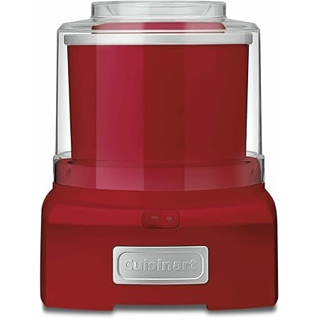 Cuisinart 1.5 Quart Ice Cream Maker Machine Ready in 20 Minutes Red
