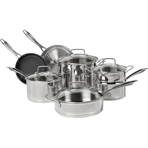 Cuisinart 11 Piece Professional Stainless Steel Cookware Set Silver