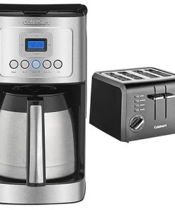 Cuisinart 12 Cup Programmable Coffee Maker and Black 4-Slice Toaster