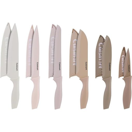 Cuisinart 12-Piece Kitchen Knife Set with Ergonomic Handles and Covers
