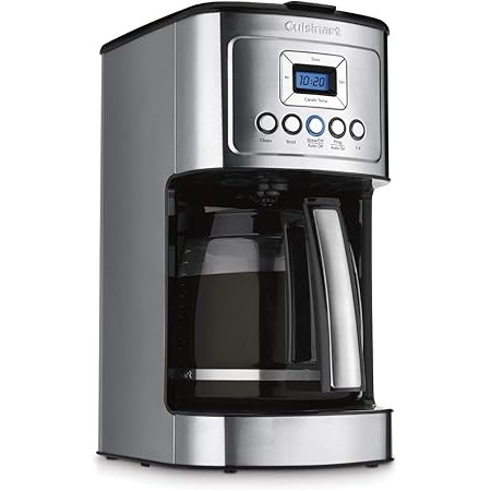 14 Cup Black Stainless Steel Permanent Filter Coffee Maker Timer