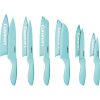 Cuisinart 12-Piece Kitchen Knife Set Aqua Color Collection Blade Guards