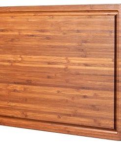 Bamboo Cutting Board 1 Inch Thick Butcher Block with Juice Grooves