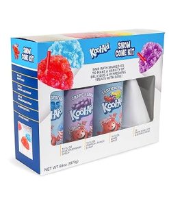 Kool-Aid Snow Cone Syrup Kit with Straws Cups Spoons Tropical Flavors