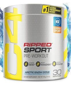 C4 Ripped Sport Pre Workout Powder Sugar Free Arctic Snow Cone 30 Servings
