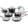 Cuisinart SmartNest Black Nonstick Aluminum 9-Piece Cookware Set 3