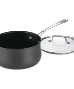 Cuisinart 1 Quart Nonstick Ceramic Hard-Anodized Saucepan with Cover 2