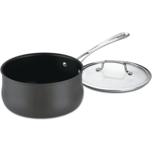 Cuisinart 1 Quart Nonstick Ceramic Hard-Anodized Saucepan with Cover - Image 2
