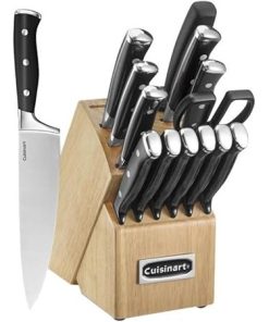 Cuisinart 15-Piece Knife Set with Steel Blades for Precise Cutting
