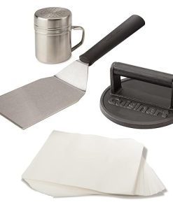 Cuisinart Smash Burger Kit with Press, Spatula, Seasoning and Papers