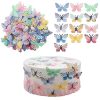 Edible Butterfly Cupcake Toppers 72Pcs Colorful Cake Decorations