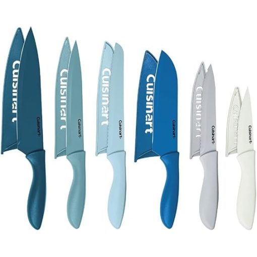 Cuisinart 12-Piece Kitchen Knife Set with Blade Guards Nautical Theme