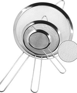 Premium Stainless Steel Fine Mesh Strainers for Sifting Dry Ingredients