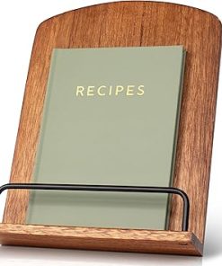 Stylish Solid Wood Cookbook Stand for Convenient Kitchen Use