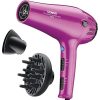 Conair 1875W Retractable Cord Hair Dryer in Pink with Cord Keeper