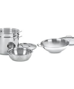 Cuisinart 12 Quart Cookware Set and 14 Inch Stir Fry Pan Bundle