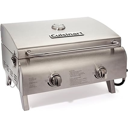 Cuisinart Portable Propane Gas Grill with Dual Burners and Ignition