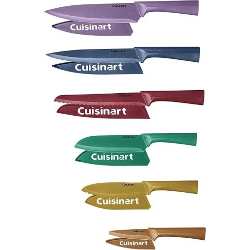 Cuisinart 12 Piece Multicolor Knife Set with Blade Guards C55-12PMC