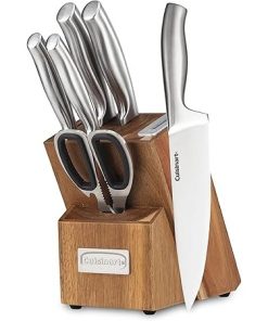 Cuisinart 7 Piece Stainless Steel Cutlery Block Set with Sharpener