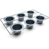 Fox Run Nonstick Yorkshire Pudding Pan 6 Cup Grey Quality Bakeware