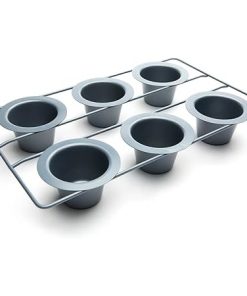 Fox Run Nonstick Yorkshire Pudding Pan 6 Cup Grey Quality Bakeware