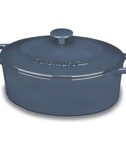 Cuisinart 5.5 Quart Enameled Cast Iron Oval Casserole Provencial Blue