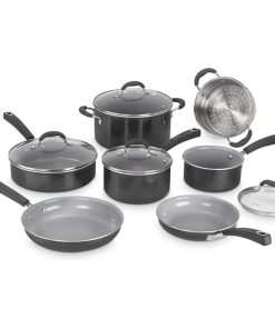 Cuisinart 11 Piece Nonstick Cookware Set Ceramica XT Black 54C-11BK